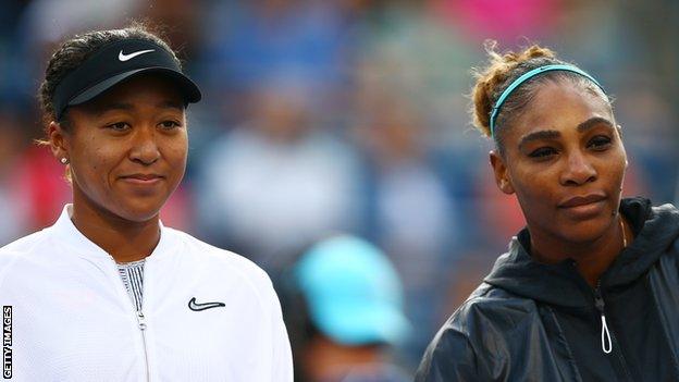 Naomi Osaka and Serena Williams