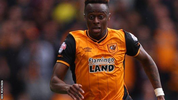 Moses Odubajo in action for Hull City