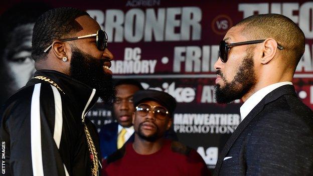 Broner will still fight Theophane (right)