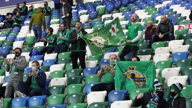 Six hundred fans attended the NI v Austria game at Windsor Park last month