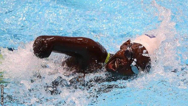 Husnah Kukundakwe swimming