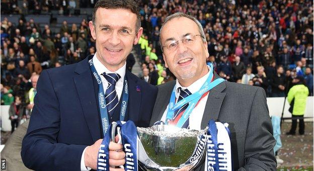 Manager Jim McIntyre and chairman Roy MacGregor