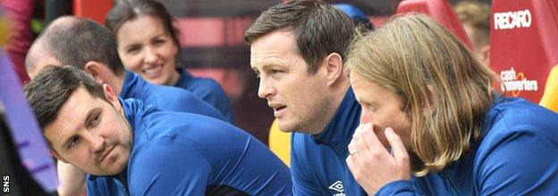 The Hearts futures of coaches Liam Fox, Jon Daly and Austin MacPhee are uncertain