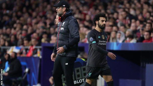 Liverpool manager Jurgen Klopp (left) and Mohamed Salah