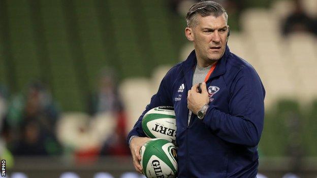 Greg McWilliams working as a coach for USA Eagles in 2018