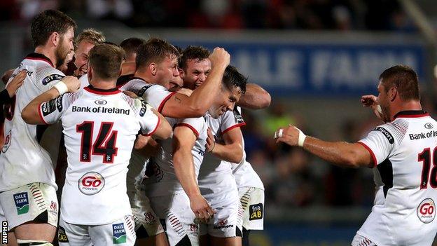 Ulster's John Cooney (centre)