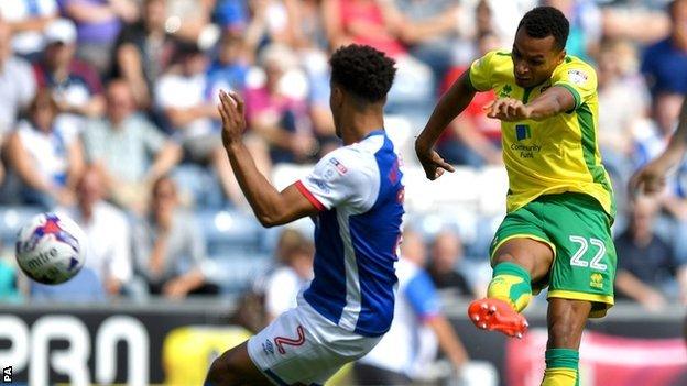 Norwich's Jacob Murphy fired the Canaries ahead at Ewood Park