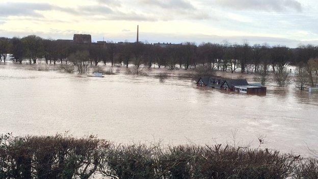 Flooding on the River Eden, Carlisle