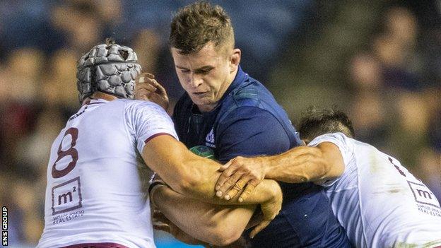 Magnus Bradbury replaced Jamie Ritchie after 46 minutes at Murrayfield on Friday