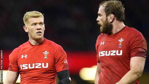 Sam Cross with Alun Wyn Jones