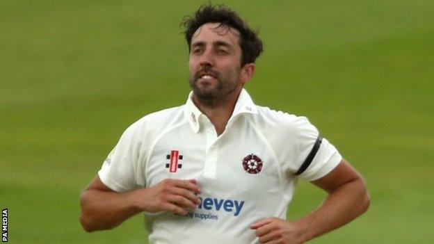 Northants seamer Ben Sanderson