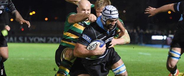 Josh Strauss scores for Glasgow