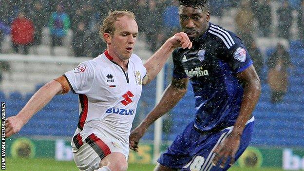 Jonny Willliams in action for MK Dons