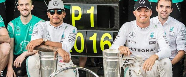 Lewis Hamilton and Nico Rosberg