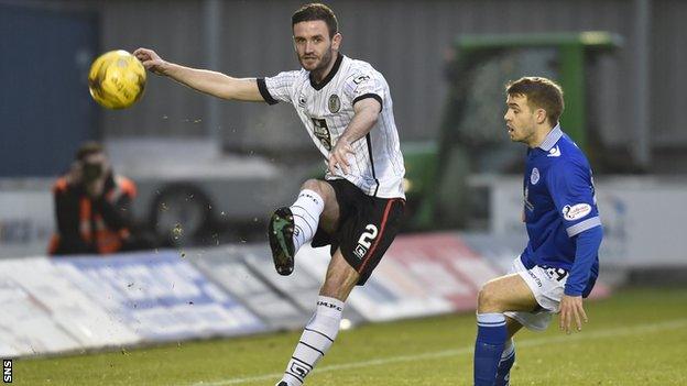 Jason Naismith playing for St Mirren against Queen of the South