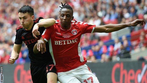 Joe Aribo, right, scored 10 goals in 39 games for Charlton last term