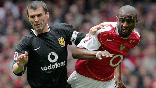 Roy Keane and Patrick Vieira