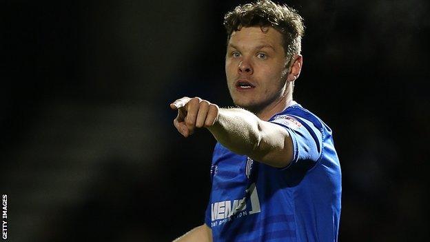 Ben Nugent in action for Gillingham