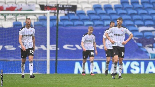 Rotherham's players at final whistle