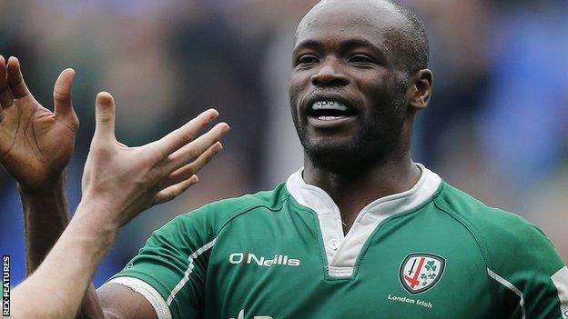 London Irish winger Topsy Ojo