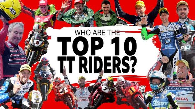 Who are the top TT riders?