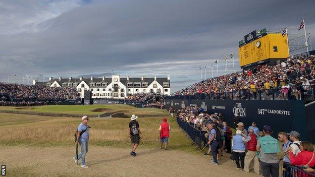 The 18th green at Carnoustie