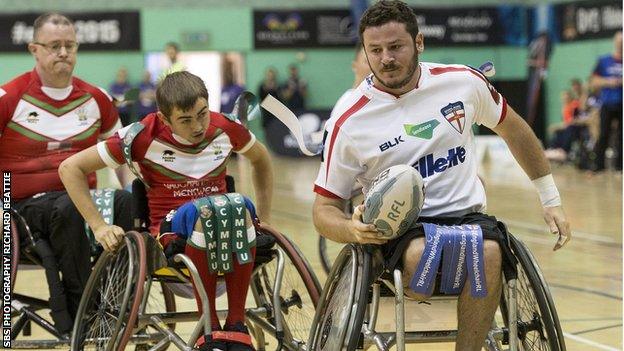 England's wheelchair rugby league side face Wales