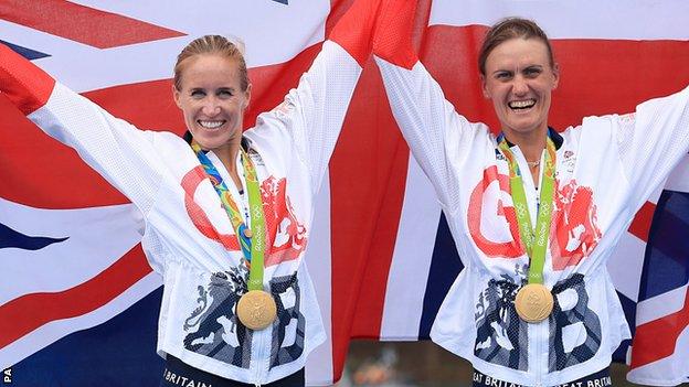 Helen Glover (left) and Heather Stanning