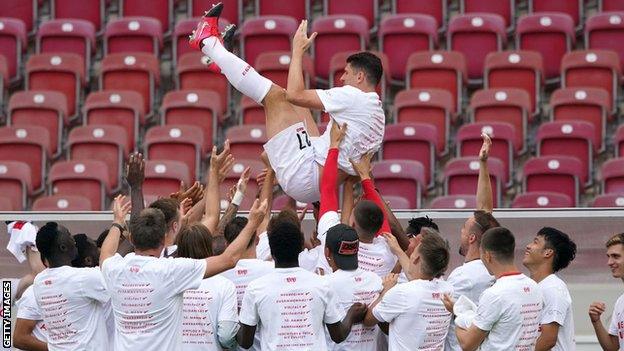 Gomez helped Stuttgart win promotion in his final season