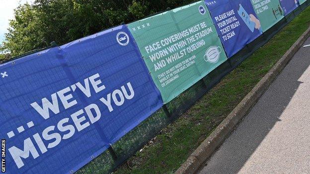 Signs at the Amex Stadium