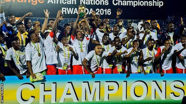 DR Congo winning the 2016 African Nations Championship