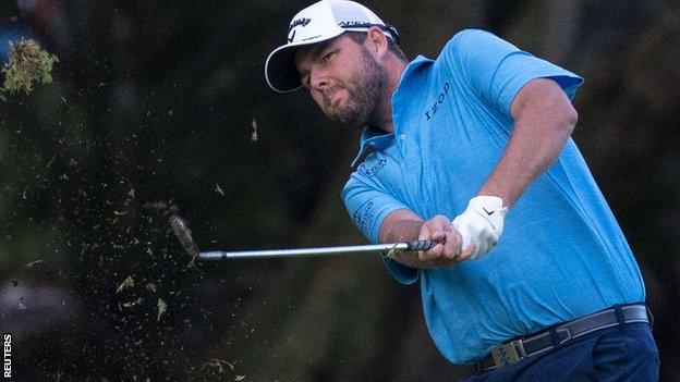 Marc Leishman in the final round at Torrey Pines