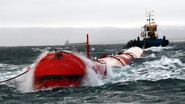 Pelamis wave generation device