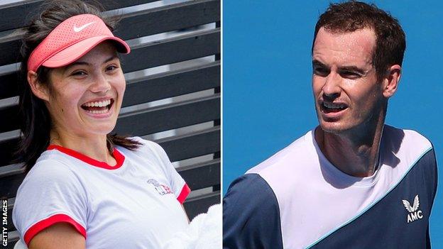 Emma Raducanu and Andy Murray