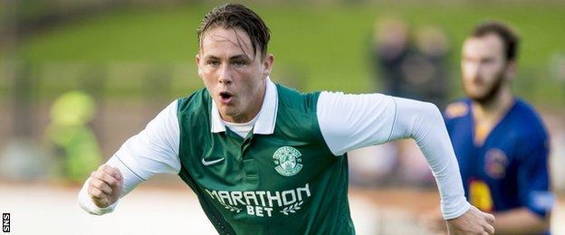 Hibernian midfielder Scott Allan