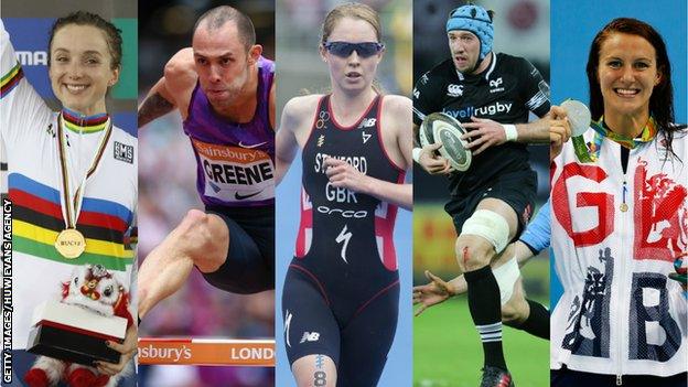 Elinor Barker, Dai Greene, Non Stanford, Justin Tipuric, Jazz Carlin,