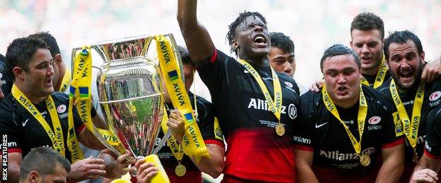 Saracens celebrate