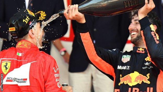 Sebastian Vettel and Daniel Ricciardo