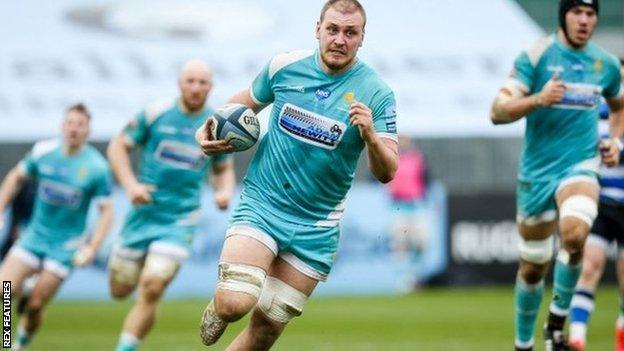 Joe Batley scored his first try for Worcester in Saturday's 47-22 defeat at Bath