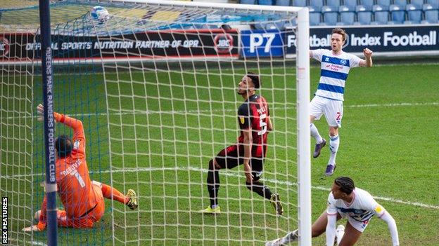 Todd Kane scores for QPR against Bournemouth