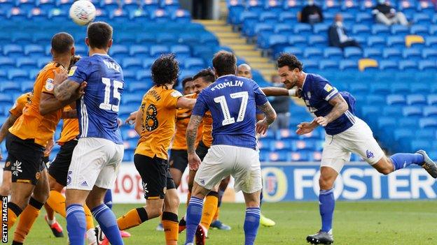 Sean Morrison scores Cardiff's second goal