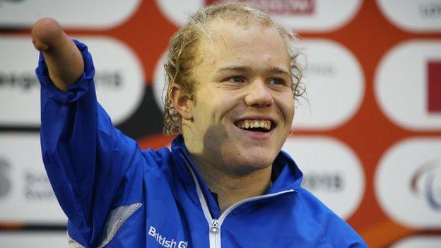 Andrew Mullen with his silver medal