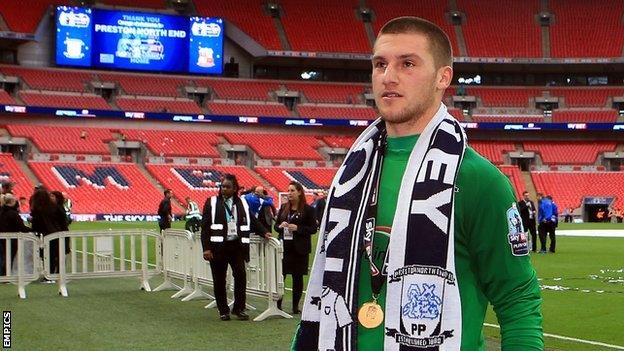 Sam Johnstone was North End's keeper when they won promotion at Wembley in May