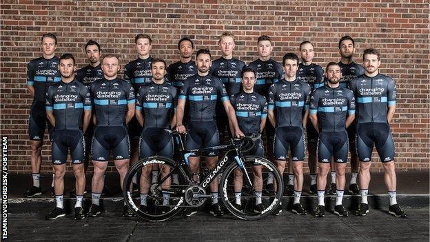 Team Novo Nordisk cyclists