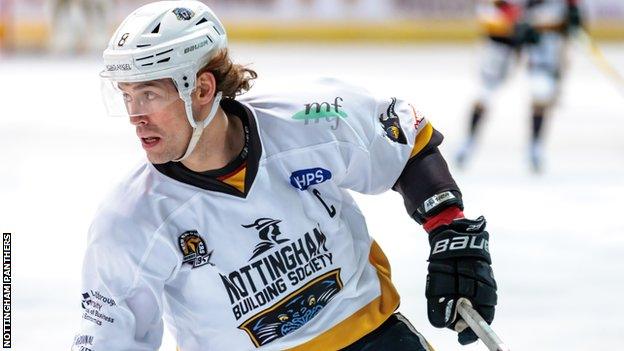 Mathew Myers in action for Nottingham Panthers