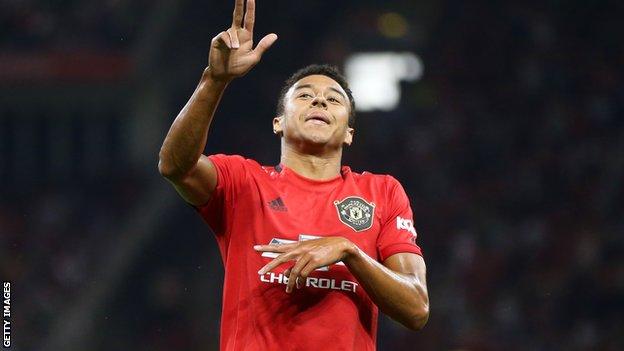 Jesse Lingard celebrates