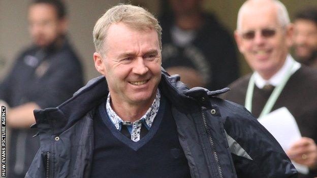 John Sheridan was able to celebrate a point earned in his first game as Newport manager