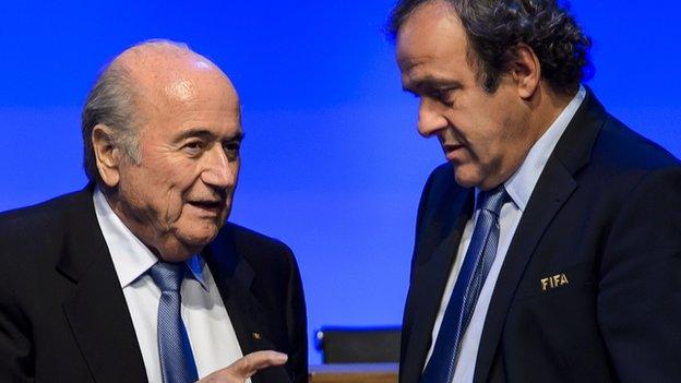 Sepp Blatter and Michel Platini