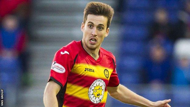 Partick Thistle full-back Callum Booth