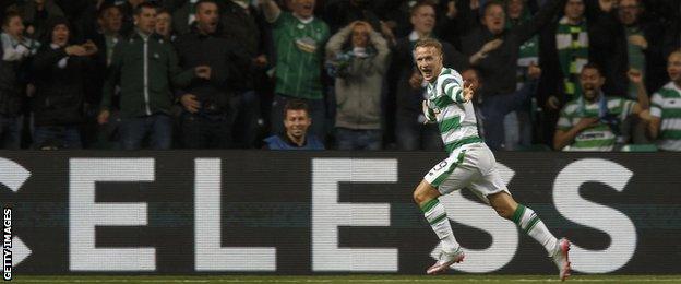 Leigh Griffiths scored twice in an impressive display for Celtic